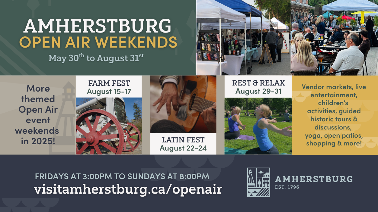 Amherstburg Open Air Weekends May 30 - August 31